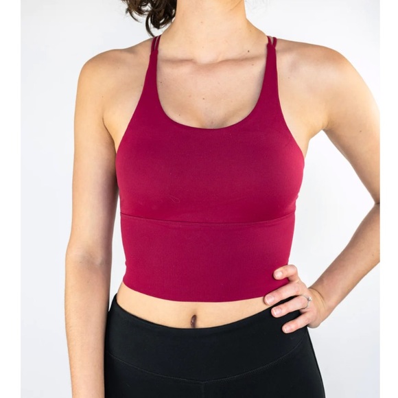 DAE CROSSOVER CROP BRA - RED RED WINE - Picture 3 of 8